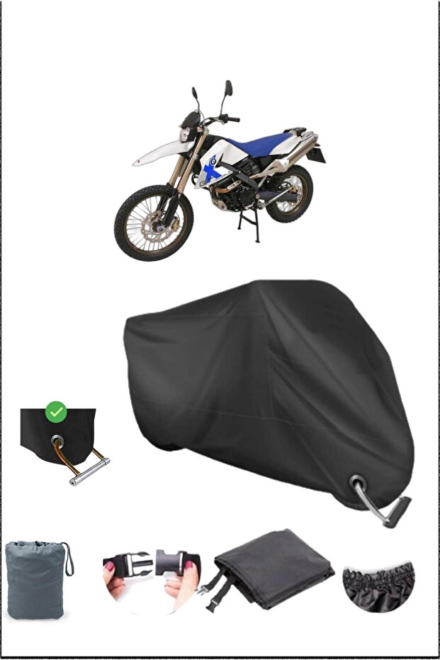 أسود Bmw G650xchallenge قفل متين متوافق مع القماش المشمع للدراجات النارية المقاوم للماء