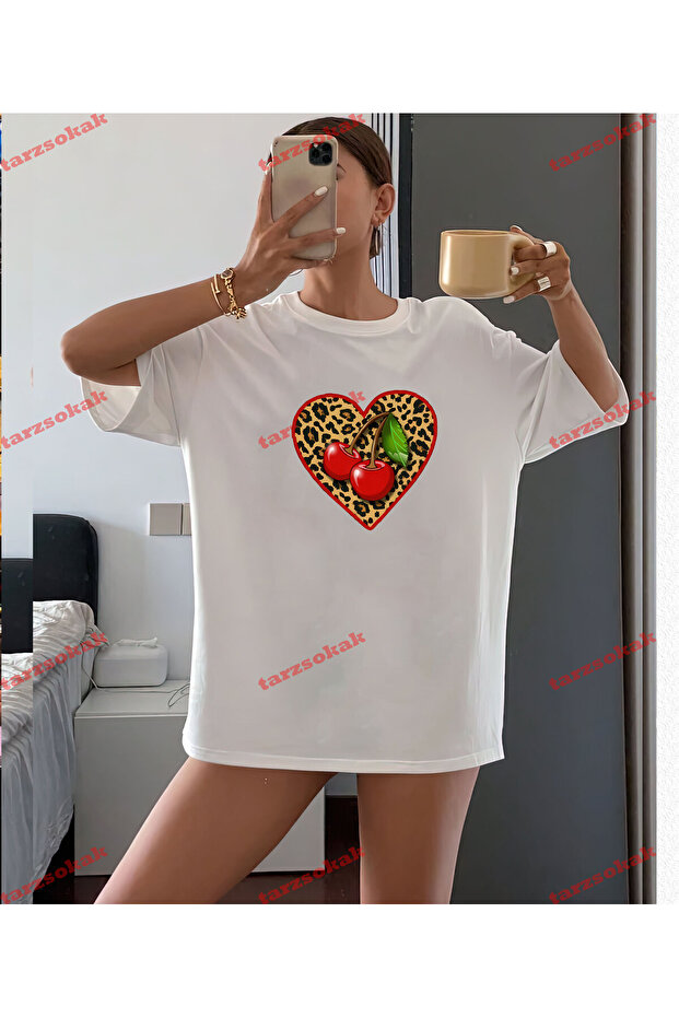 Leopard Patterned Chery Heart - 1