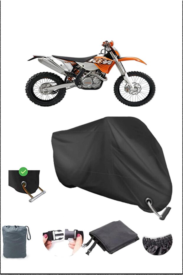 قماش القنب الأسود KTM 400sxc المتين المتوافق مع قفل الدراجة النارية المقاوم للماء