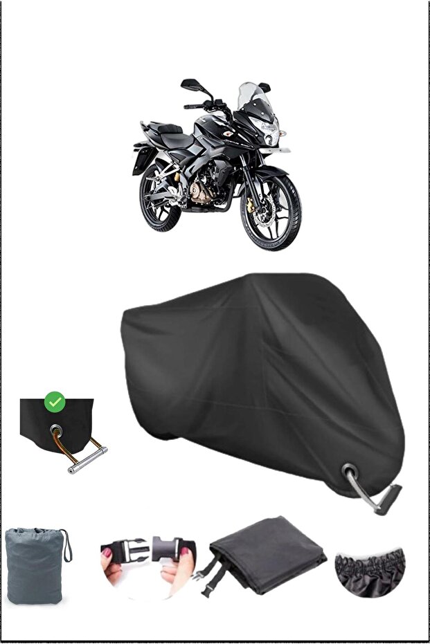 قماش القنب الأسود Bajaj Pulsaras150 المتين المتوافق مع القماش المشمع المقاوم للماء للدراجات النارية