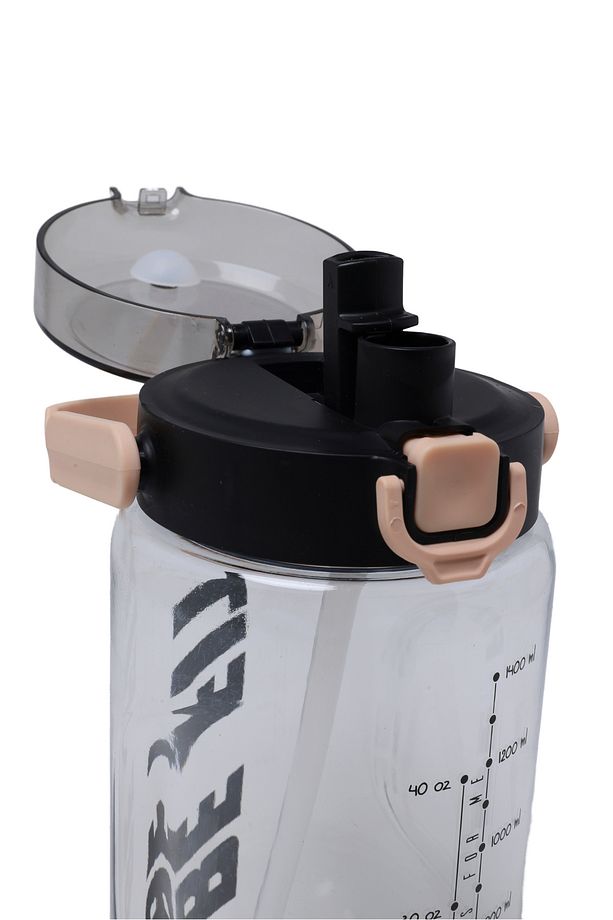 Quıckprep Be Fıt Bej 1.5l Pipetli Suluk - Sızdırmaz, Taşıma Saplı, Şeffaf Spor Matara - 6