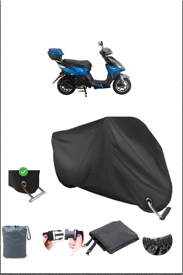 قماش القنب للدراجات النارية المقاوم للماء متوافق مع القفل المتين Nitro50 من Black Falcon