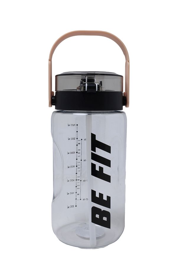 Quıckprep Be Fıt Bej 1.5l Pipetli Suluk - Sızdırmaz, Taşıma Saplı, Şeffaf Spor Matara - 4