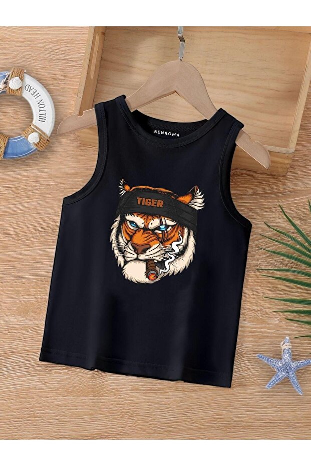 Cartoon Character Printed Sleeveless Children's T-Shirt