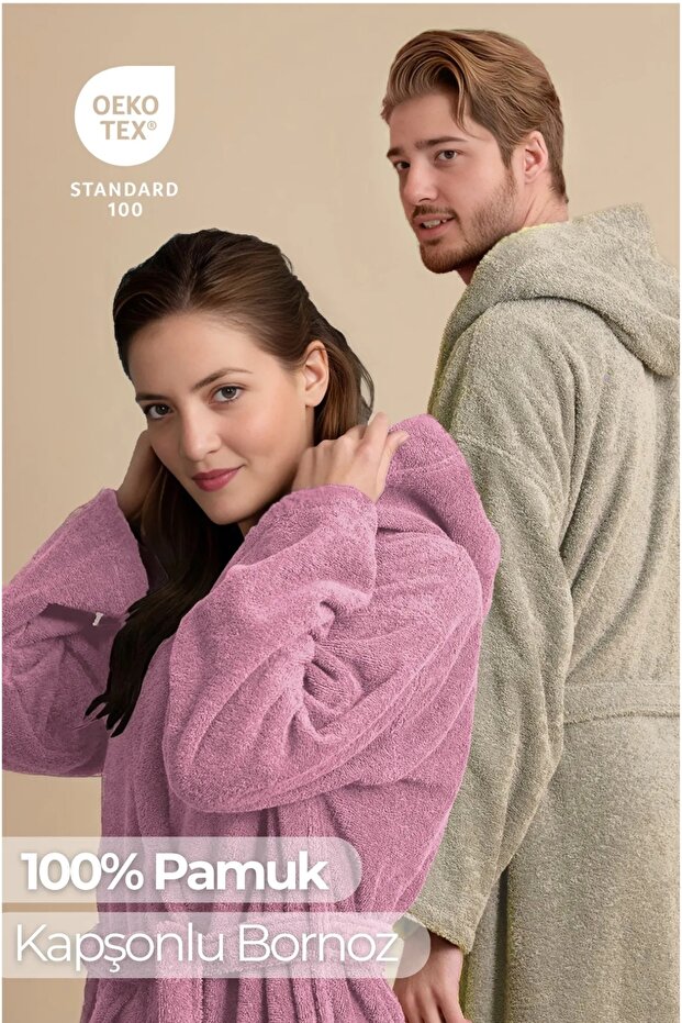 Hooded Bathrobe - Women and Men | 100% Cotton | Durable | Fast Drying | Soft Comfort
