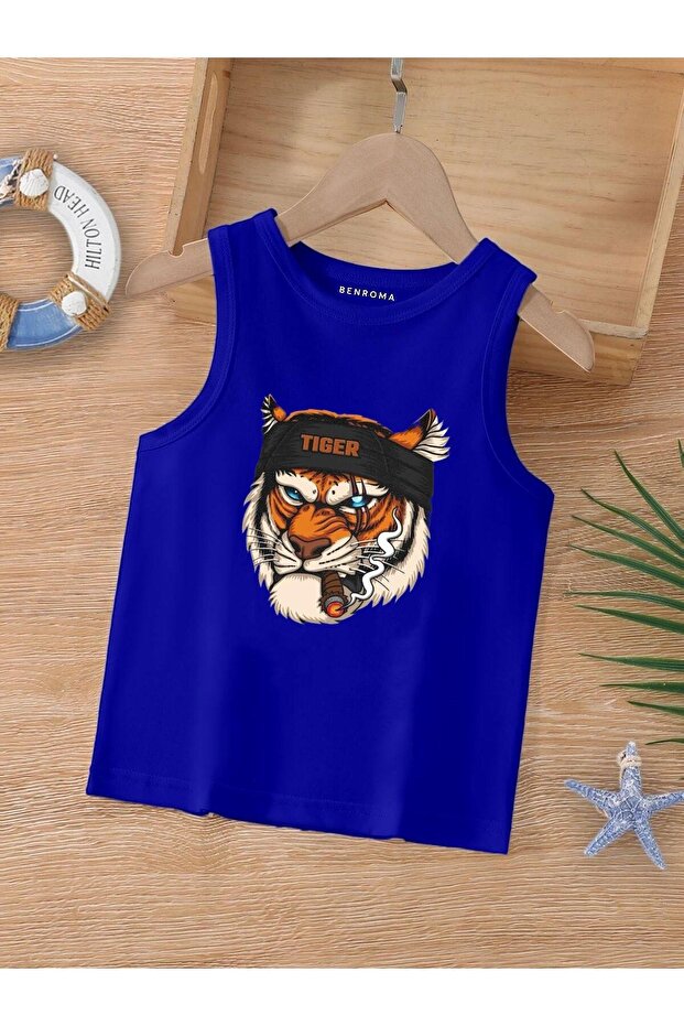 Cartoon Character Printed Sleeveless Children's T-Shirt