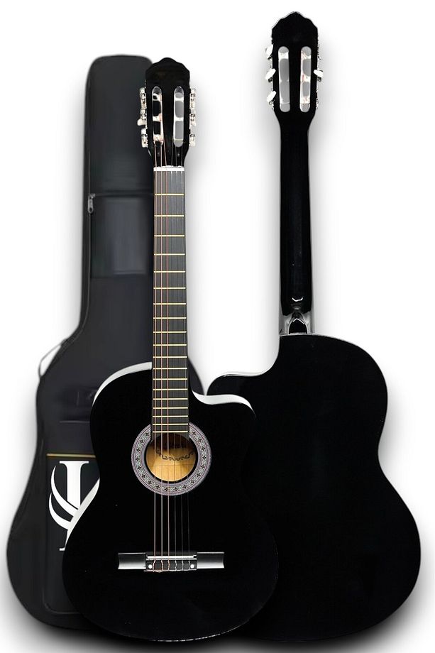CG-3900BK-xbag Klasik Gitar 4/4 Sap Ayarlı Kesik Kasa Full Set - 2
