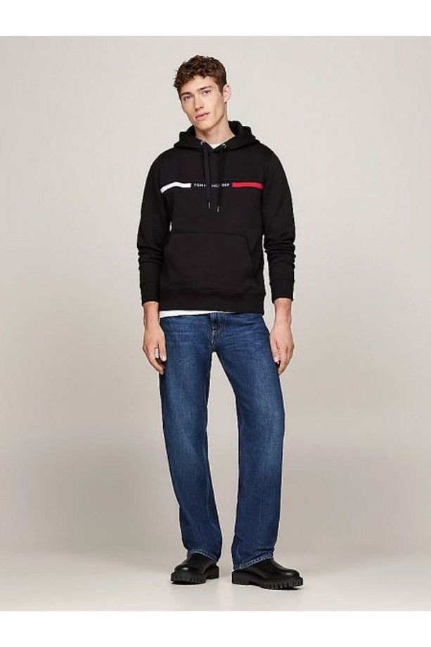 Logolu Pamuklu Regular Fit Kapüşonlu Sweat Erkek SWEAT MW0MW37361 BDS - 3