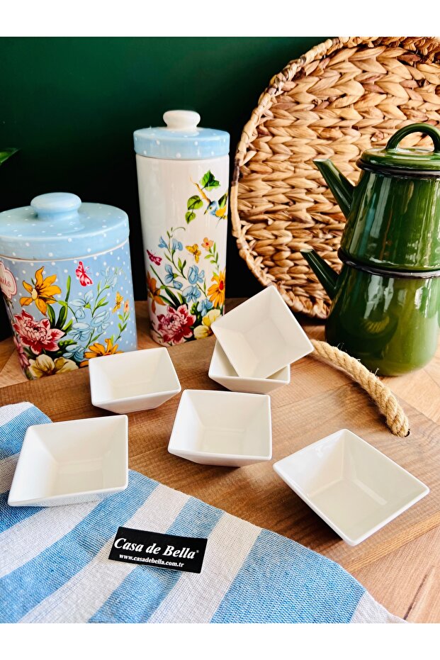 Bone Porcelain 8cm Set of 6 Small Serving Bowls Breakfast Bowl Sugar Bowl Jam Bowl Sauce Bowl Snack Bowl