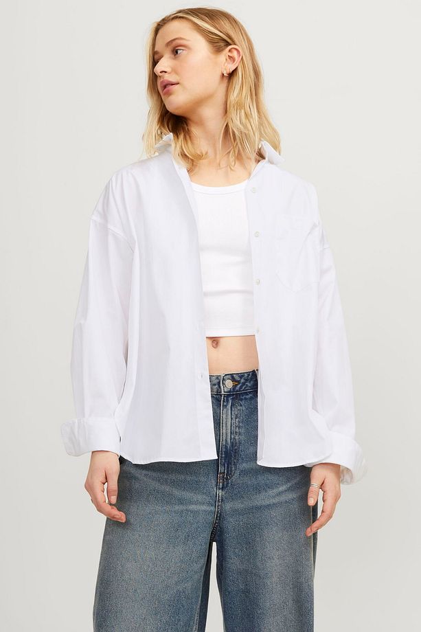 Kadın Basic Oversize Poplin Gömlek - Jamie - 5