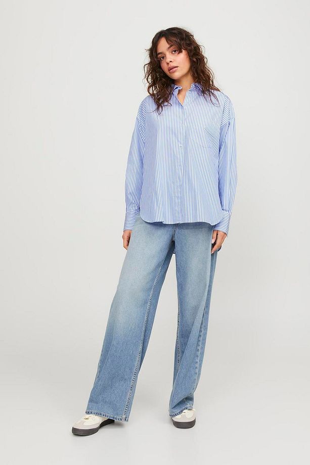 Kadin Basic Oversize Poplin Gömlek - Jamie - 4