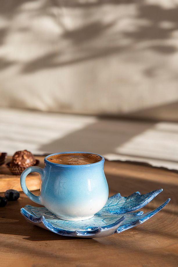 Çınar Handmade Kahve Fincanı Mavi -150 ml. - 1