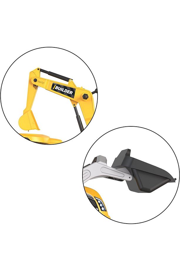 Smoby Builder Max pedal traktör ve römork sarı - 3
