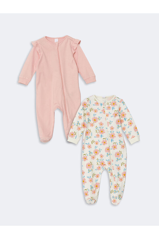 New Season Crew Neck Floral Baby Girl Jumpsuit 2-Piece - S50974Z1