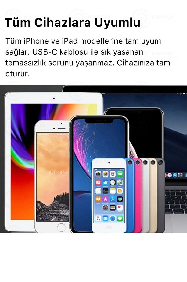 iPhone Tüm Serilere Uyumlu 20w Hızlı Şarj Aleti 7 8 X 11 12 13 14 15 16 İçin Type-C Girişli Adaptör - 2
