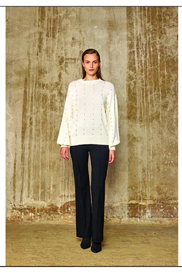 TAŞ DETAYLI TRİKO - 1