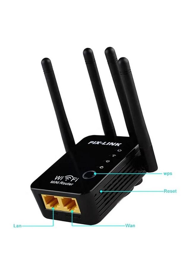 4 ANTENLİ TEKRARLAYICI WIFI REPEATER ADSL YÜKSELTİCİ GÜÇLENDİRİCİ TEKRARLAYICI - 4
