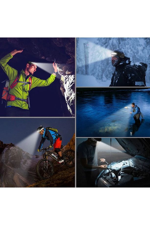 Predators Kafa Feneri Teknoloıji Sensörlü Kafa Lambası Tepe Işığı Ultra Ergonomik Profosyonel - 8