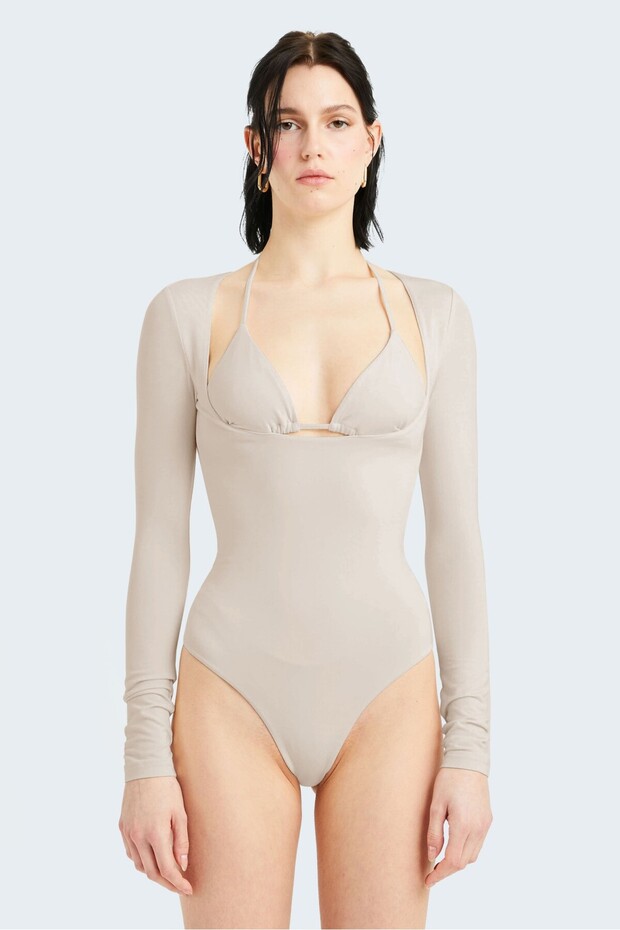 Jade Bodysuit - Bej - 1