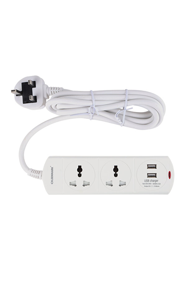 Power Socket- OMES1864D/ 2 Way Universal Sockets, 2-way USB Ports