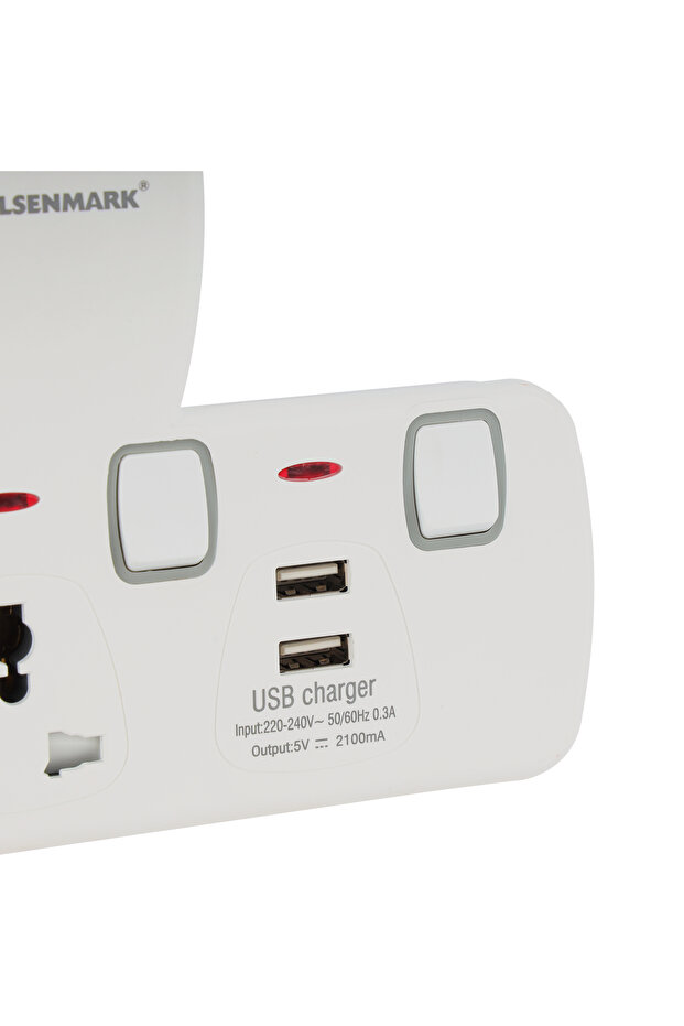 2-Way Power Wall Socket with Individual Switches- OMES1860D - 3