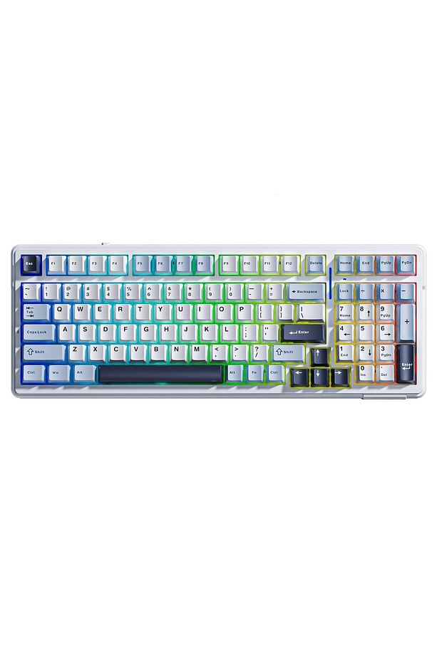 F99 3 Modlu Rgb Hot Swap Mekanik Linear Graywood V3 Switch Kablosuz Makrolu Klavye Lacivert - 1