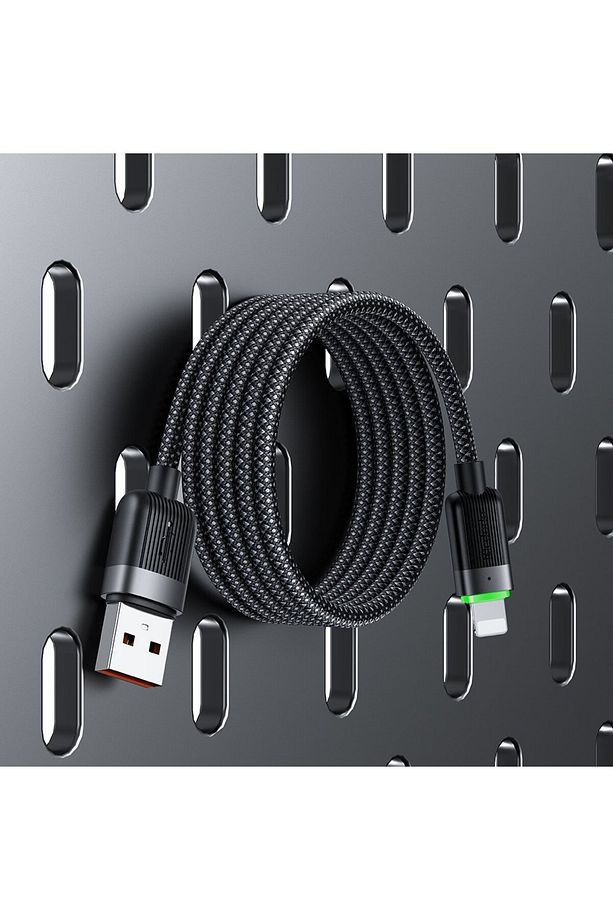 CA-6000 1.2 M USB-A TO LİGHTNİNG 3A MANYETİK SARILABİLİR KABLO - 2