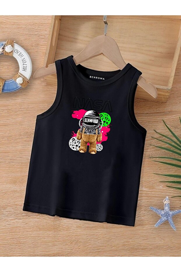 Cartoon Character Printed Sleeveless Children's T-Shirt