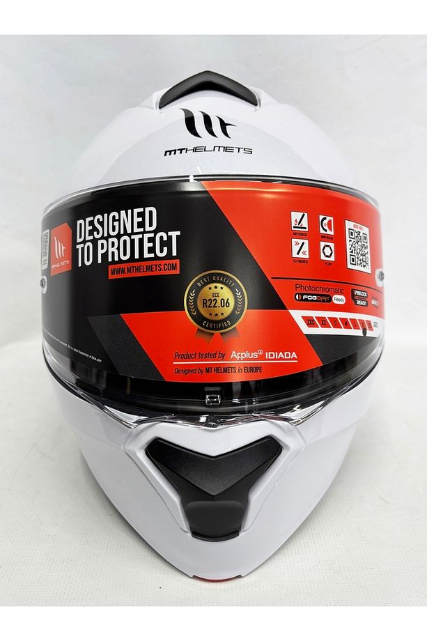 Kask Genesis Sv A0 Çene Açılır Kask Parlak Beyaz - 7