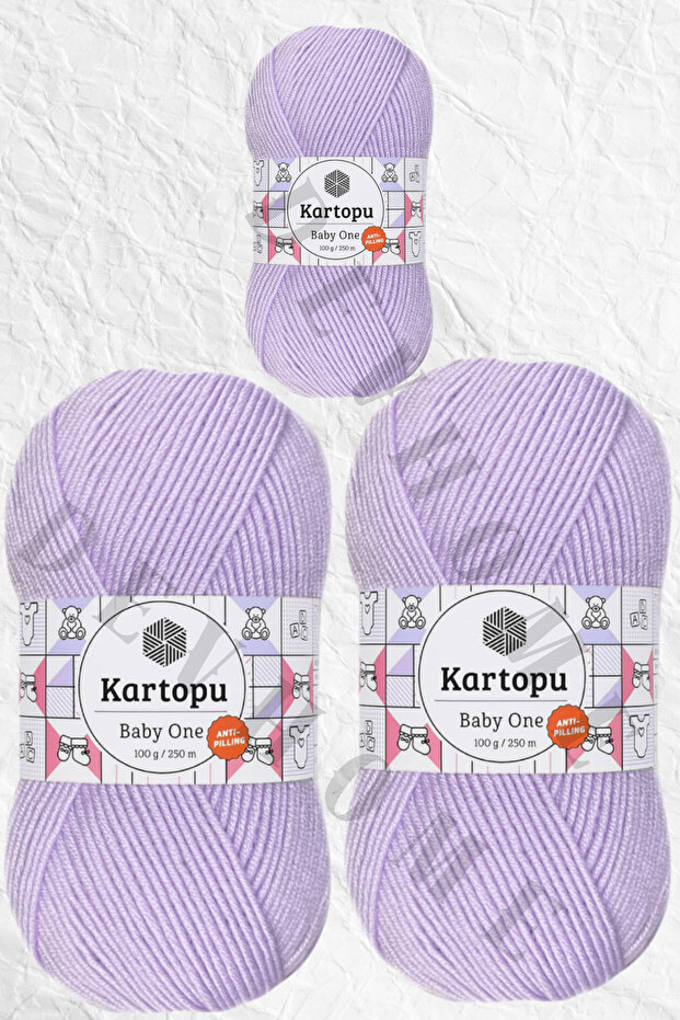 Kartopu Baby One 100% صوف أطفال مضاد للوبر، لا يسبب بيلينغ، لا يسبب التمزق، 3 قطع Devhome
