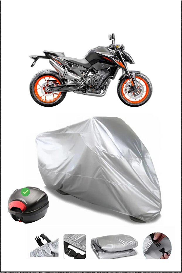 Ktm 790Duke Rear Bag Compatible Gray Waterproof Canvas (Motorcycle)