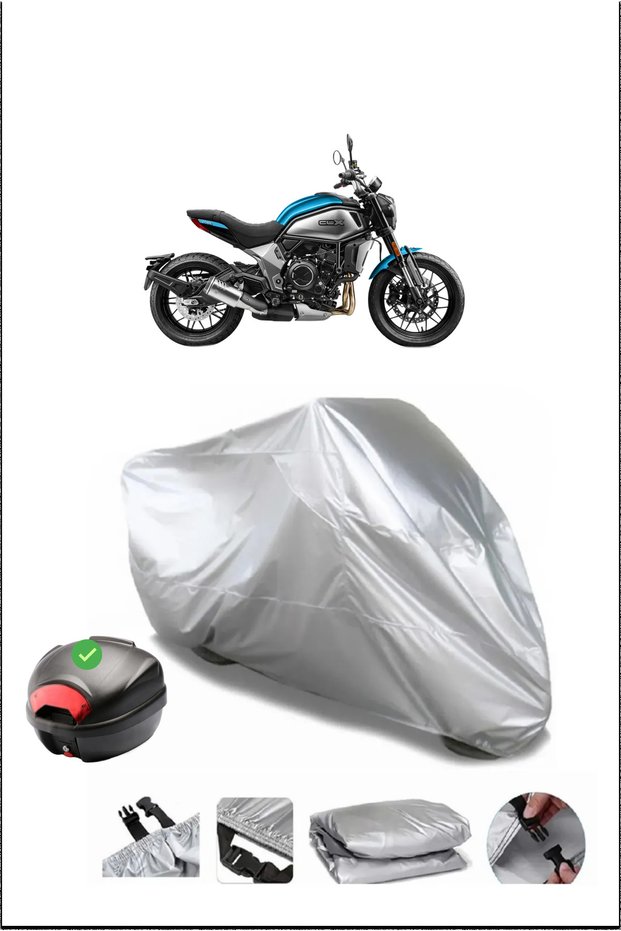Cfmoto 700Cl-Xheritage Rear Bag Compatible Gray Waterproof Canvas (Motorcycle)