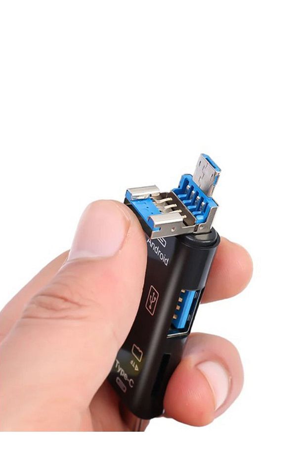 A-5068 Type-c To Usb Flash Otg Veri Aktarım Sd Tak Çalıştır Kart Okuyucu Çevirici - 2