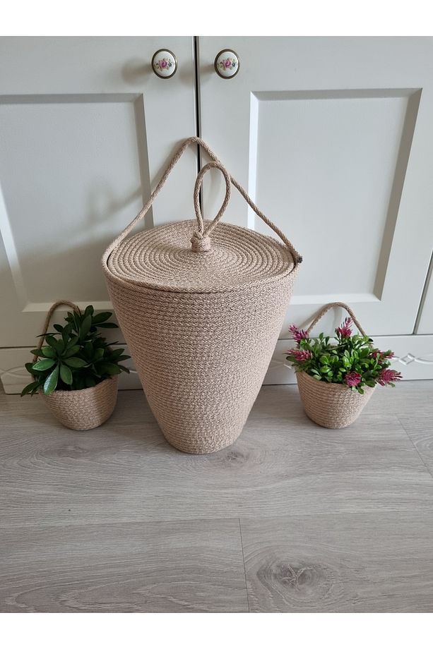 Poşetlik 2'Li Mini Sepet Set Dekoratif Düzenleyici - 4