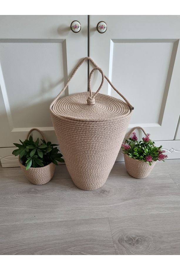 Poşetlik 2'Li Mini Sepet Set Dekoratif Düzenleyici - 1
