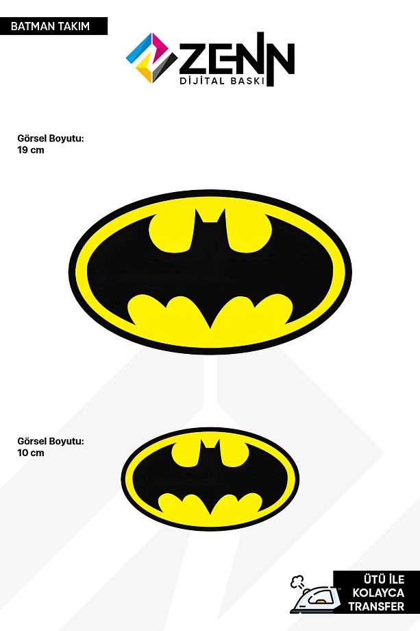 Batman Takım Ütü İle Yapışan Dtf Baskı - 1