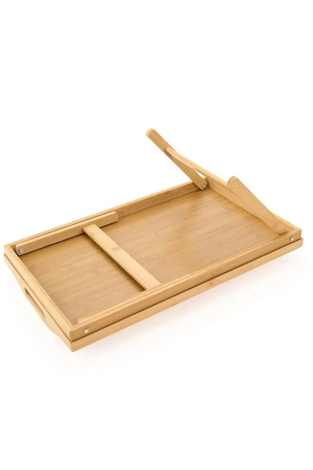 Katlanır Ayaklı Bambu Yatak Keyif Tepsisi (38CM*26CM), Portatif Tepsi - 6