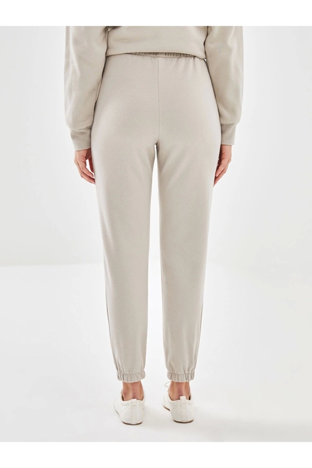 Lcw Vision Gri Beli Lastikli Kadın Kalın Jogger Eşofman Altı - 4