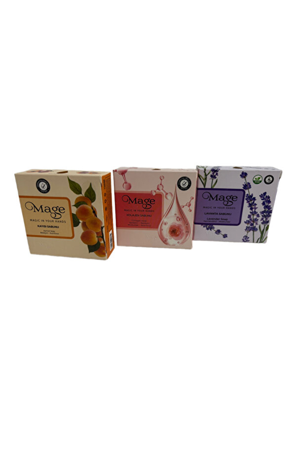 Organic Herbal Lavender Collagen Apricot Soap Set