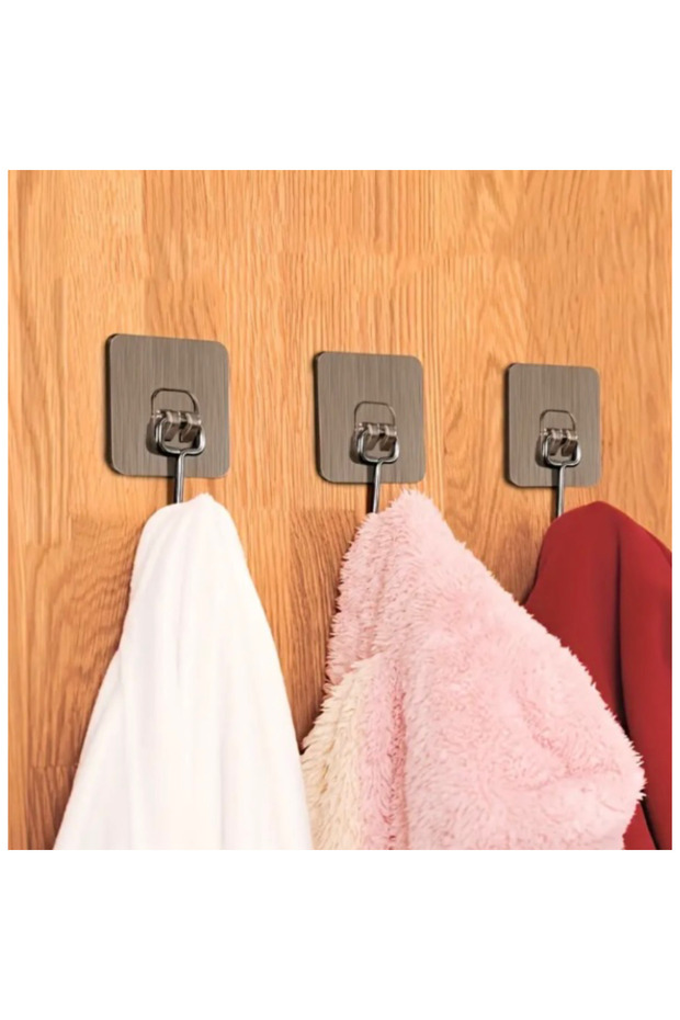 3 Adet Matkap Gerektirmeyen Su Geçirmez Güçlü Ve Kendinden Yapışkanlı Çok Amaçlı Askı - 2