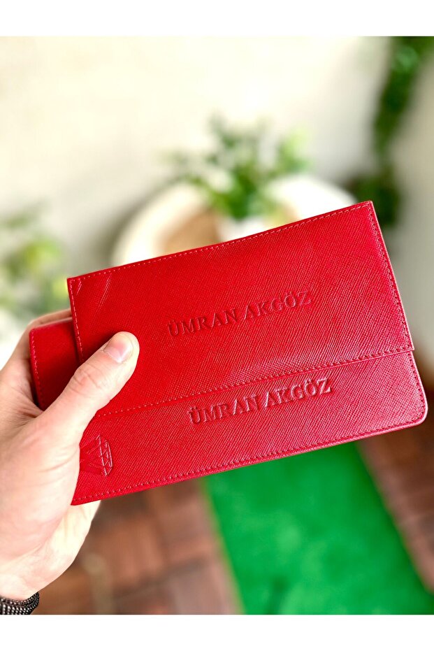 Leather Red Wallet - 7