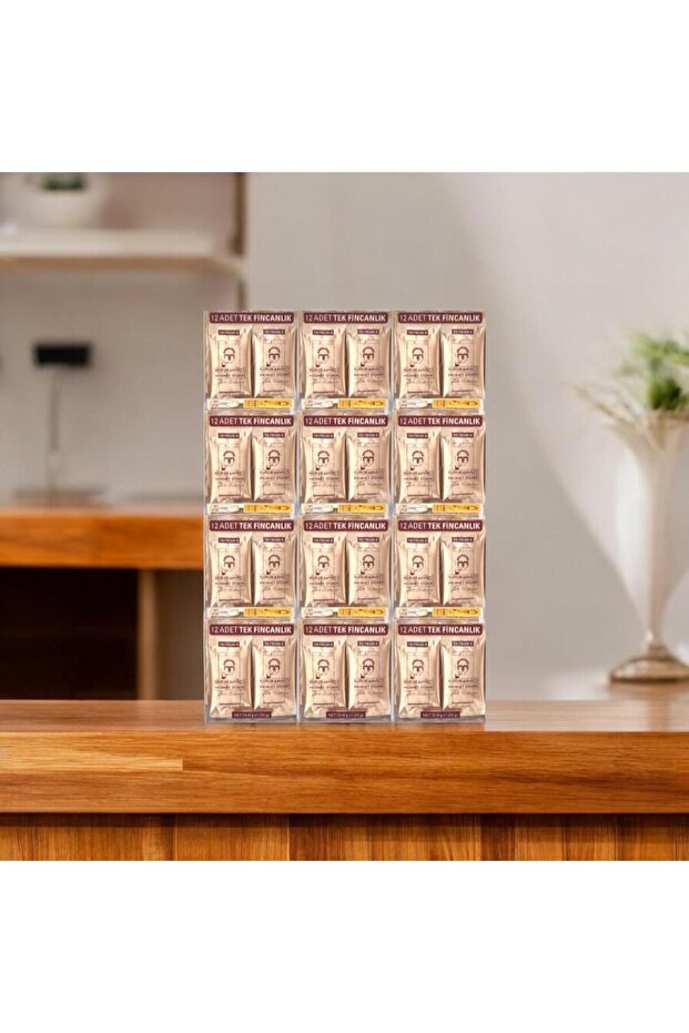 TÜRK KAHVESİ TEK TEK KULLANIMLIK PAKETLİ ÖZEL KUTUSUNDA KAHVE DAVETİYELER İÇİN UYGUNDUR. 12X6 GR - 4
