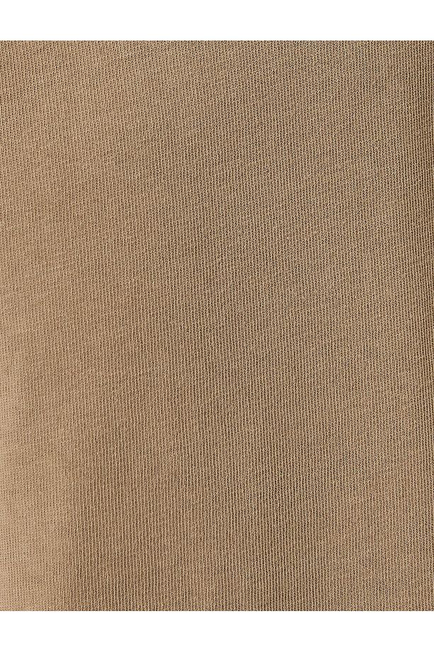 Oversize Tişört Basic Bisiklet Yaka Kısa Kollu Pamuklu - 6