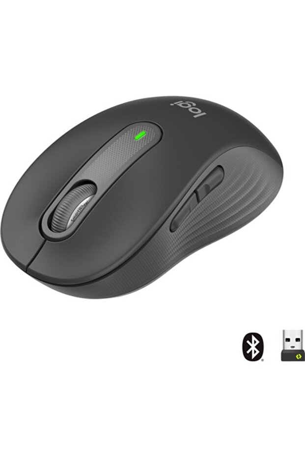 Signature M650 Küçük ve Orta Boy Sağ El Için Sessiz Kablosuz Mouse, Siyah 910-006253 - 1