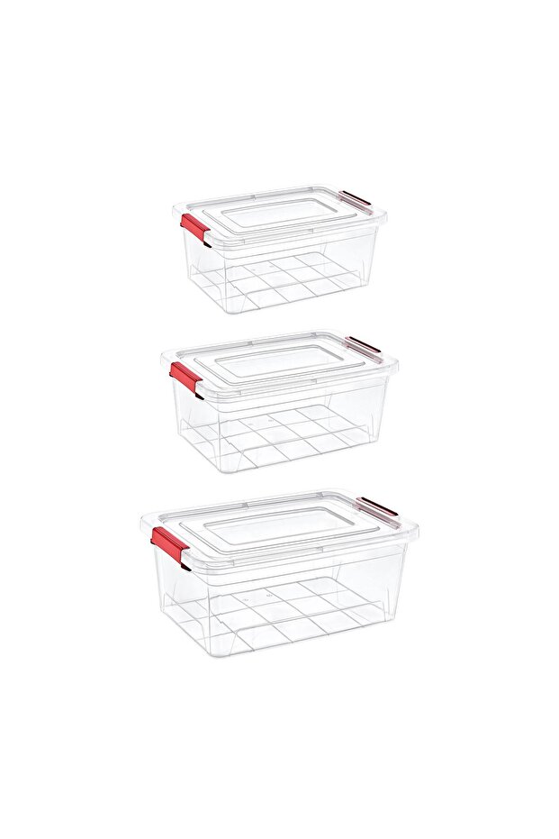 Set of 3 Smart Box Storage Container 3-5-8 Lt