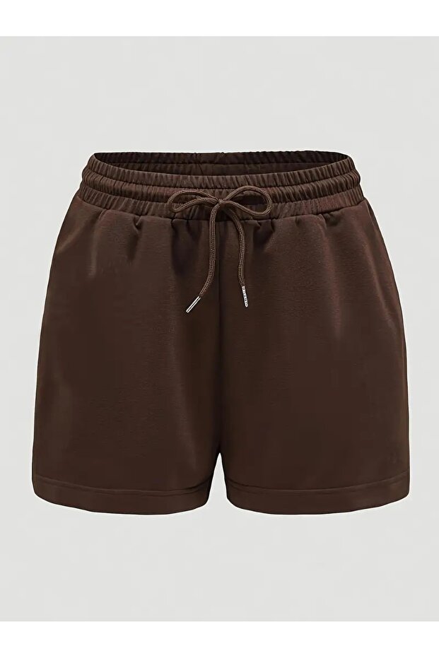 Women Shorts Pocketed Combed Cotton Shorts