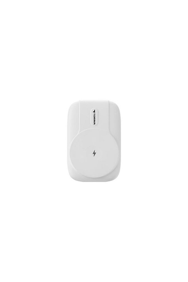 Beyaz 10000mAh Magsafe Powerbank – Standlı, Kablosuz & PD 22.5W Hızlı Şarj - 1