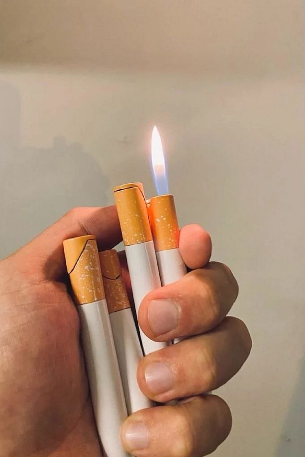 1 Adet Kalın Sigara Figür Manyetolu Çakmak Anahtarlıklı Şık Çakmak Özel Hediyelik Koleksiyon Çakmak - 2
