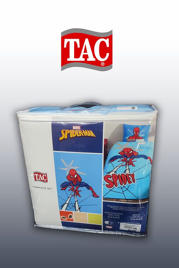Disney Spiderman Thwip Tek Kişilik Complete Set Dört mevsim Kapitoneli Nevresim Takımı - 3