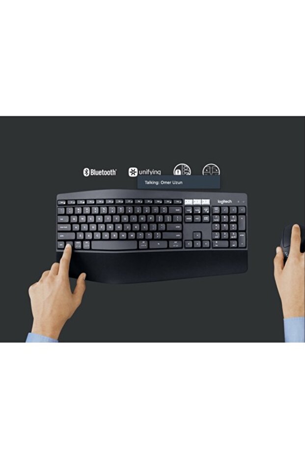 MK850 Performans Kablosuz Türkçe Q Klavye Mouse Seti, Siyah 920-008230 - 5